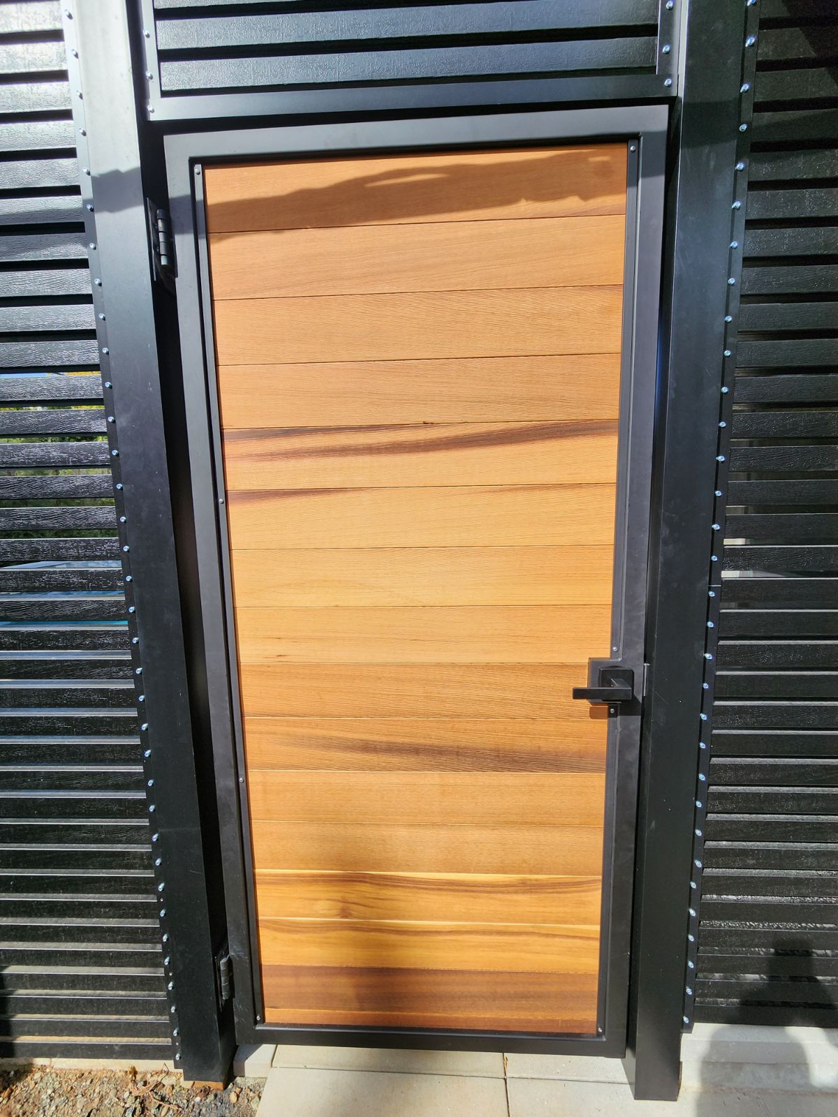Hybrid wood and steel gate — Bay Area, CA