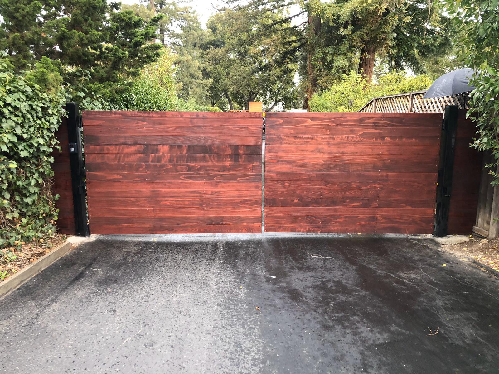 Hybrid wood and steel gate — Bay Area, CA